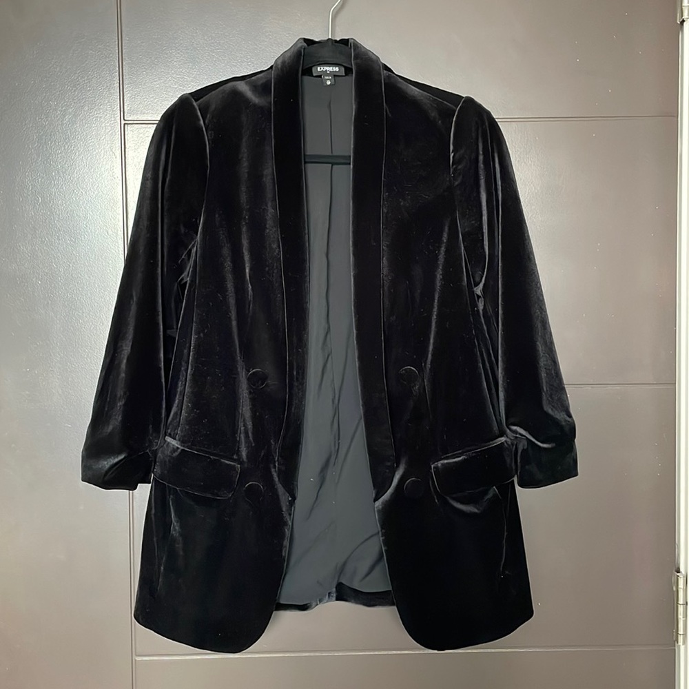 Express Velvet Black Blazer X-small Women’s